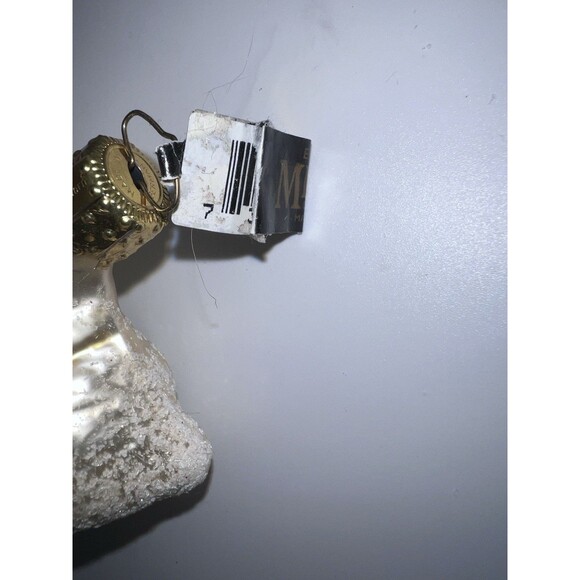 Midwest Blown Glass Christmas Ornament White Kitty Curled Up - Picture 4 of 7